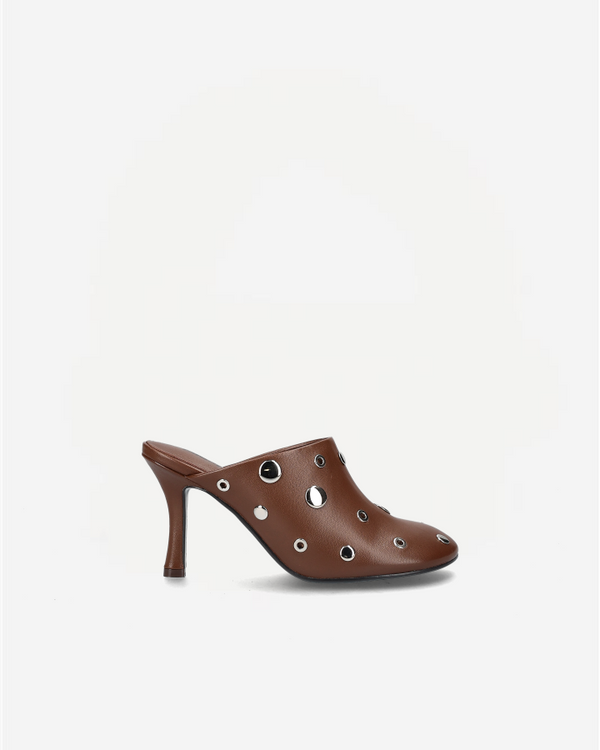 STUDS MULE 75 034Z14BK | Hazelnut