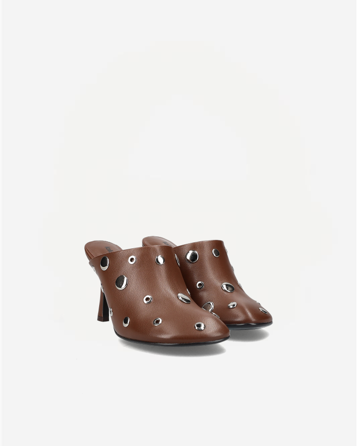 STUDS MULE 75 034Z14BK | Hazelnut