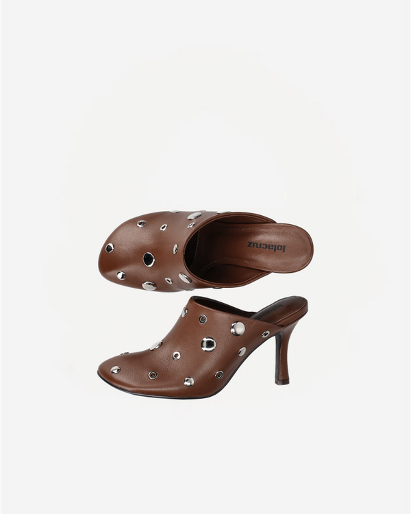 STUDS MULE 75 034Z14BK | Hazelnut