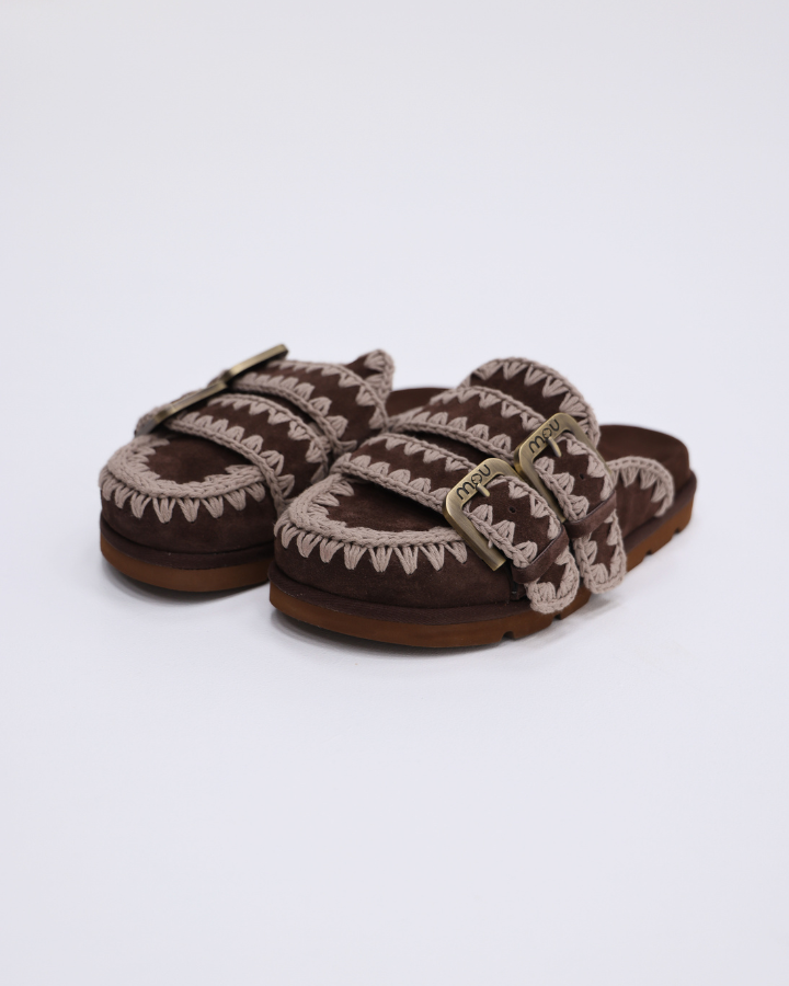 LOW BIO SABOT TWO-BUCKLES | Deep Brown