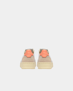 LOW SNEAKER 80's LS13 | Suede White/ Peach Pink