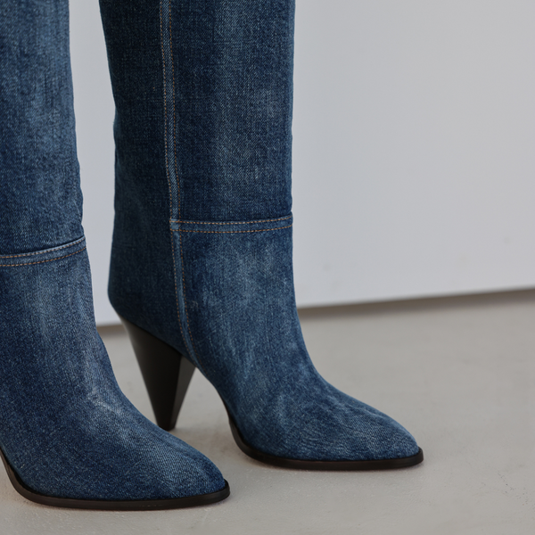 RIRIO HIGH BOOTS / Washed Blue