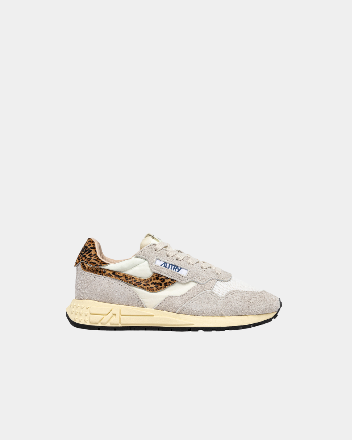 LOW SNEAKERS REELWIND EP01 | Suede/Nylon/Pony White/ Leopard