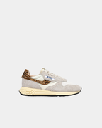 LOW SNEAKERS REELWIND EP01 | Suede/Nylon/Pony White/ Leopard