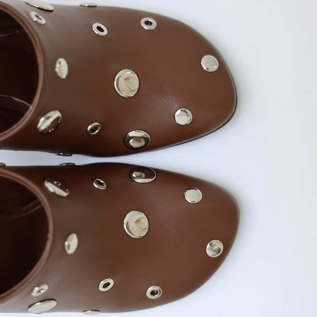 STUDS MULE 75 034Z14BK | Hazelnut