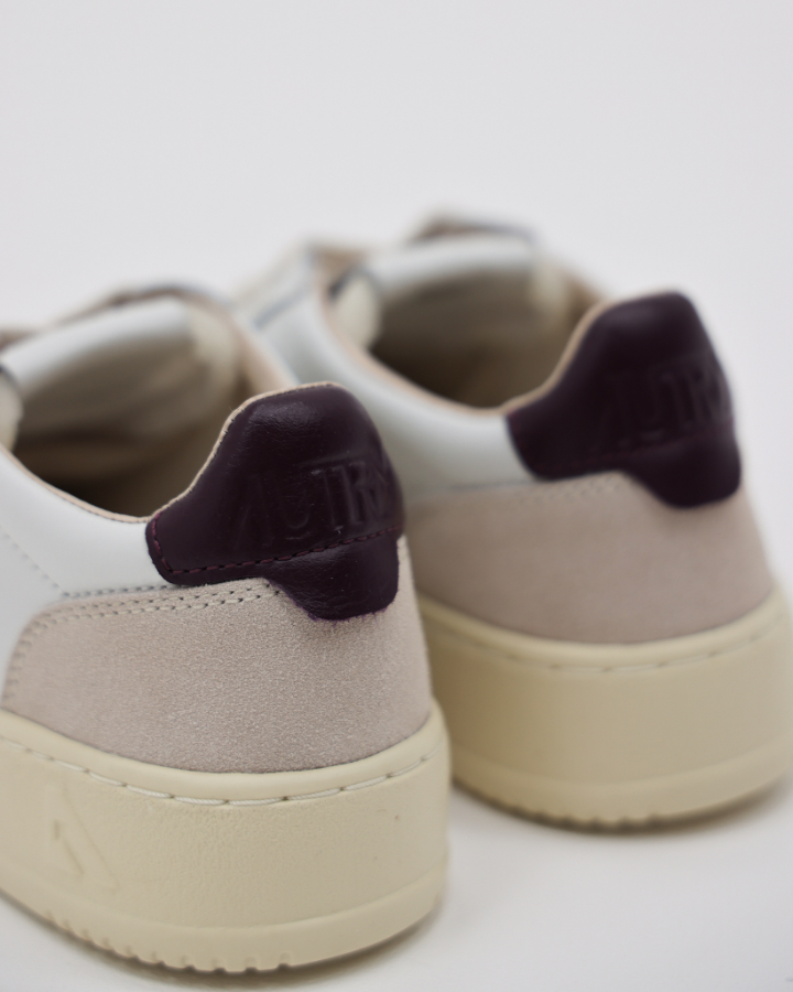 LOW SNEAKER 80's  LS18 | Suede White/ Fig