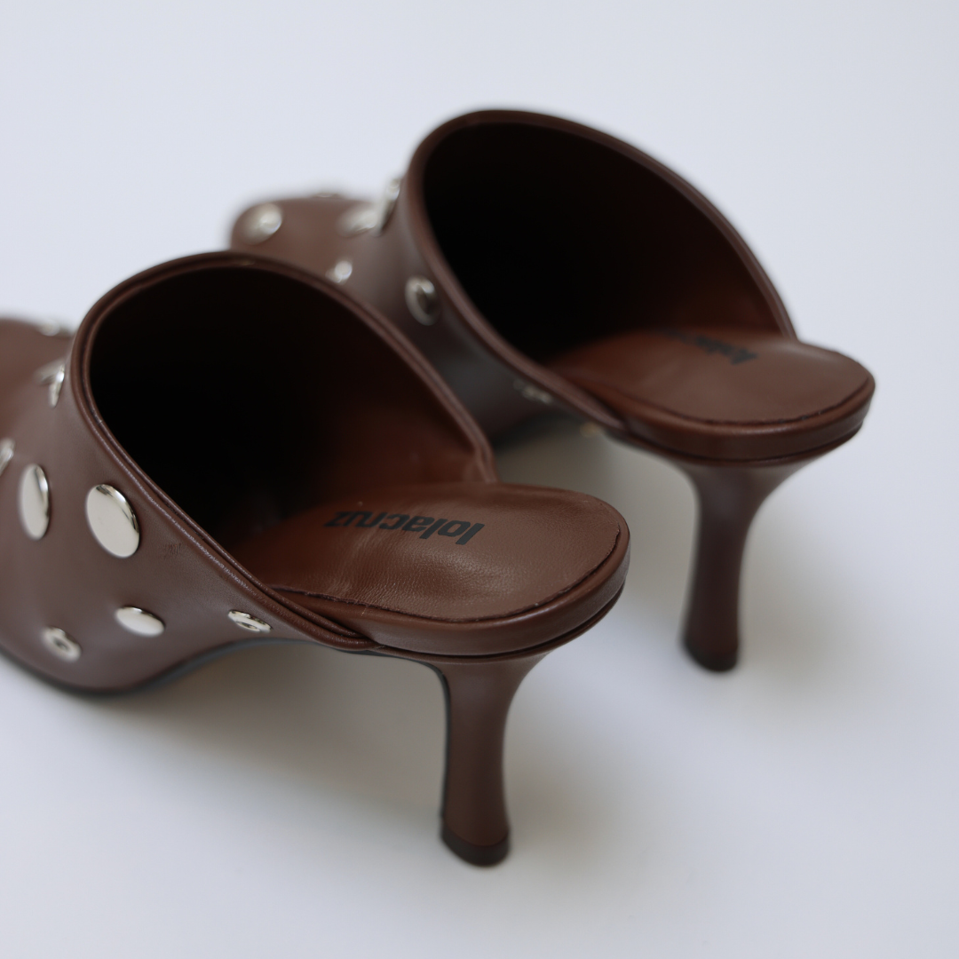 STUDS MULE 75 034Z14BK | Hazelnut