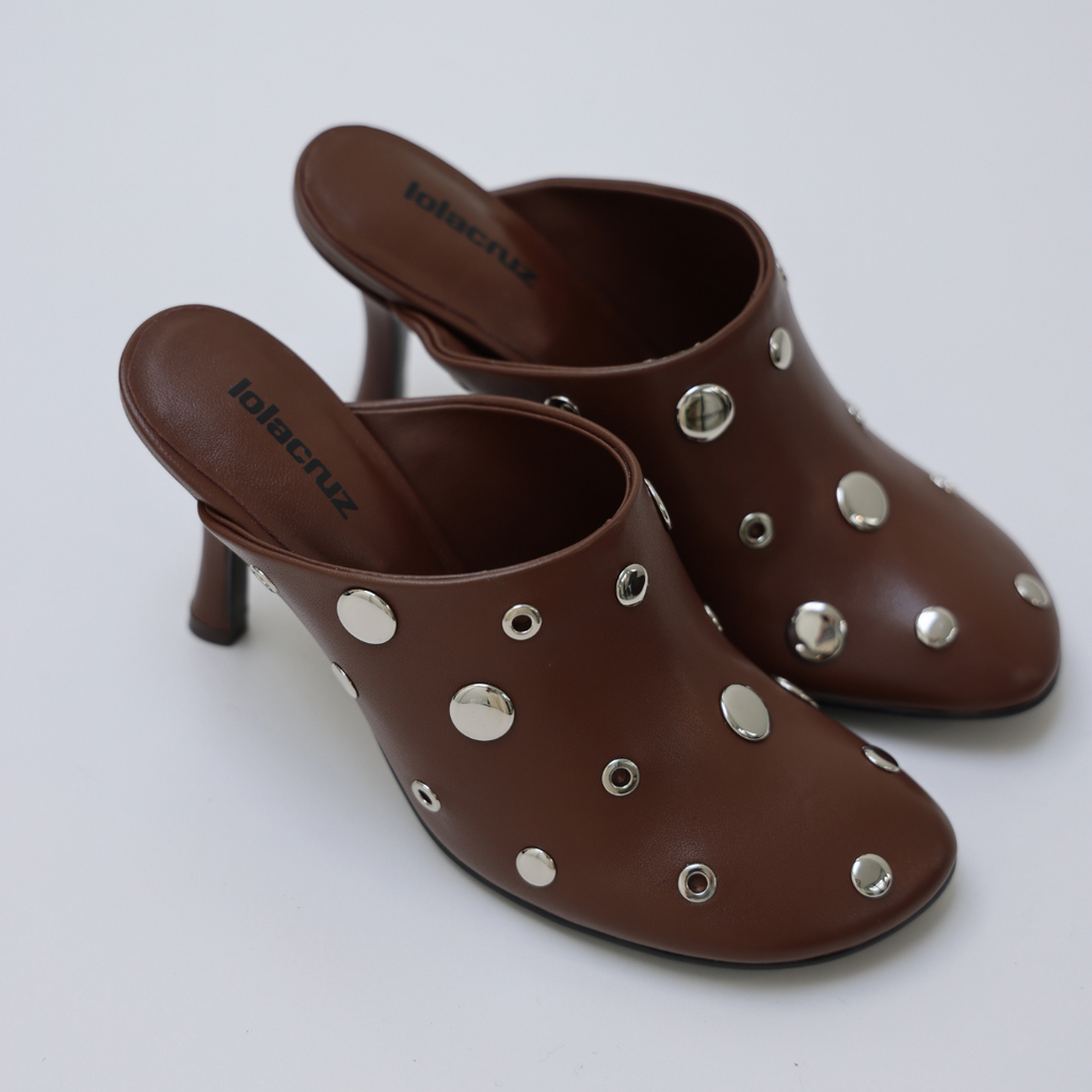 STUDS MULE 75 034Z14BK | Hazelnut