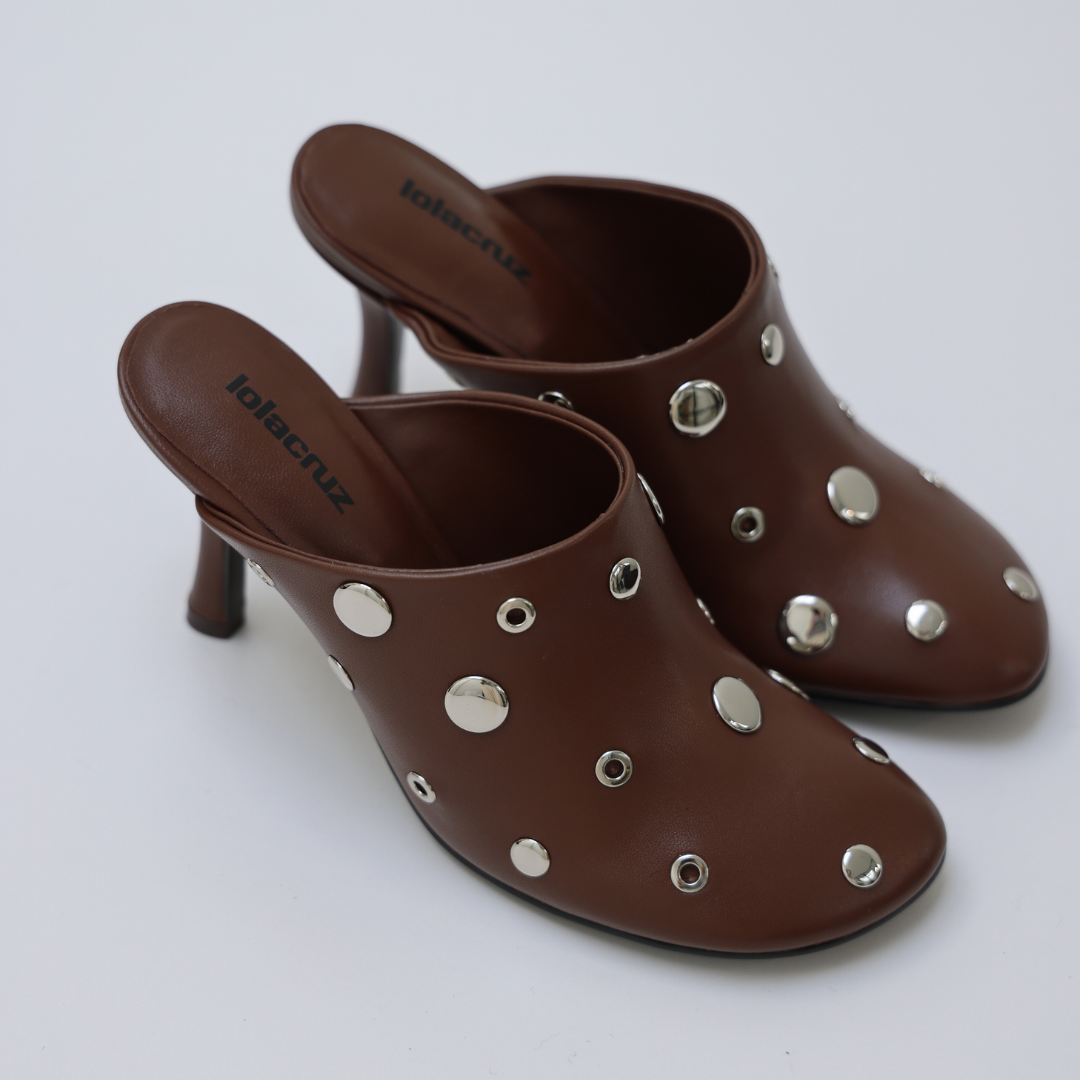 STUDS MULE 75 034Z14BK | Hazelnut