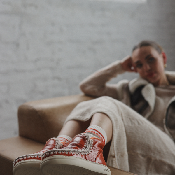 ESKIMO SNEAKER BOLD | Patent Orange