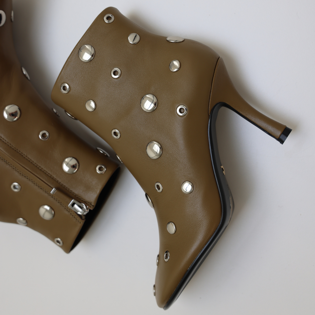 STUDS BOOT 032T84BK | Olive Green