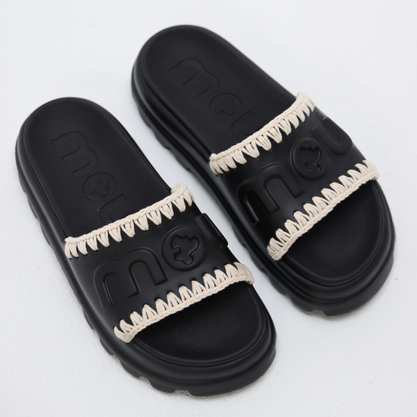 EVA ONE-PIECE SLIDE | Black/White