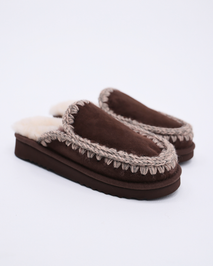 ESKIMO SLIPPER SUEDE | Brown Pepper