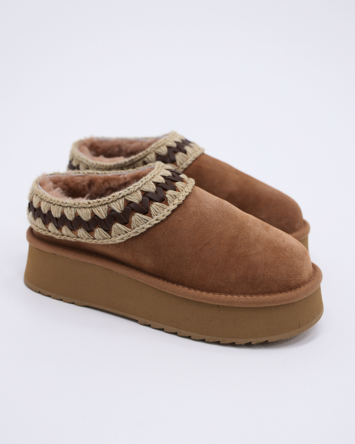PLATFORM CLOG SUEDE LEATHER | Savana