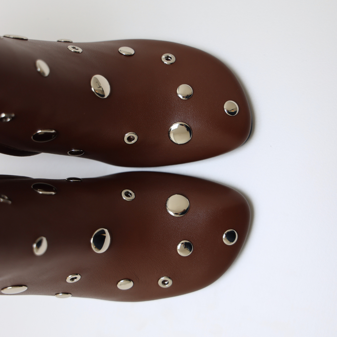 STUDS BOOT 032T84BK | Hazelnut