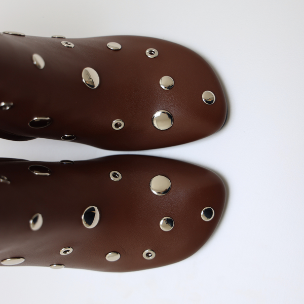 STUDS BOOT 032T84BK | Hazelnut