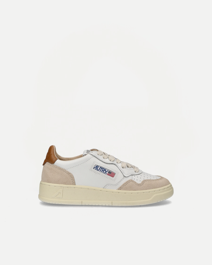 LOW SNEAKER 80's LS02 | Suede White/Brown Sugar