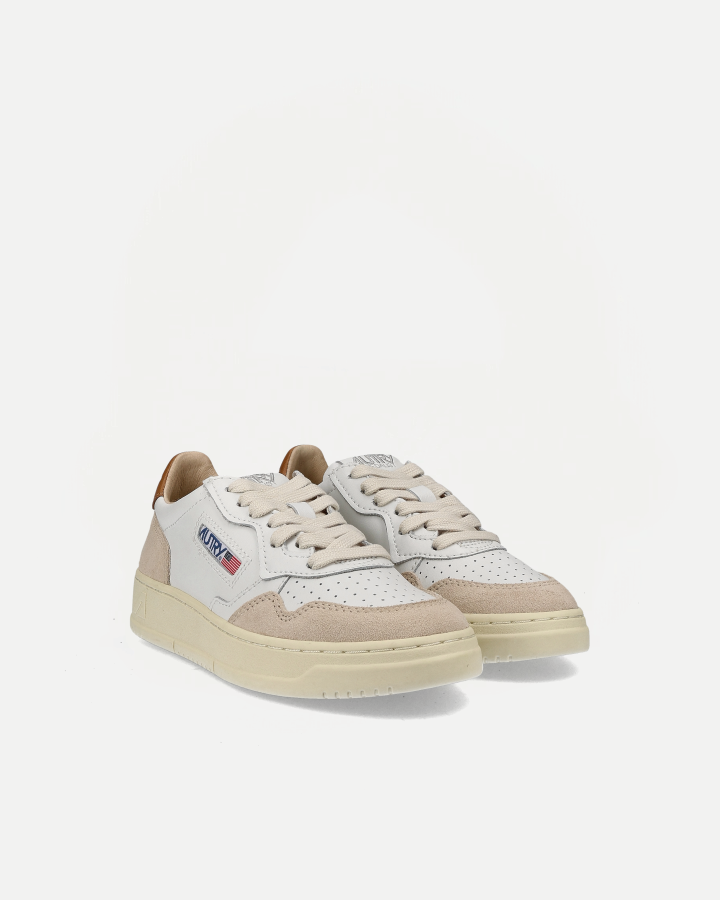 LOW SNEAKER 80's LS02 | Suede White/Brown Sugar