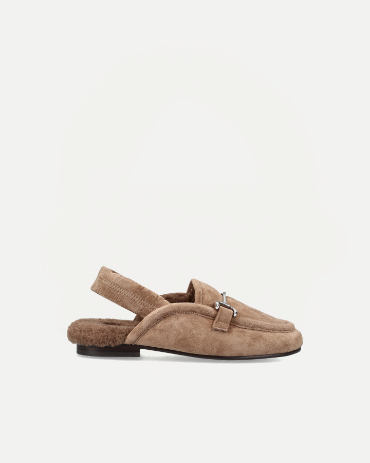 ASHE SLING BACK LOAFER | Taupe