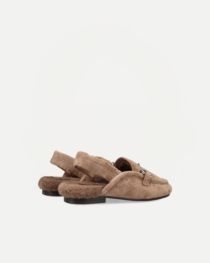 ASHE SLING BACK LOAFER | Taupe