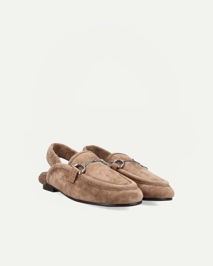 ASHE SLING BACK LOAFER | Taupe