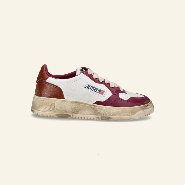 LOW SNEAKER 80's Super Vintage SV40 | Bicolor White/Lila/Brown