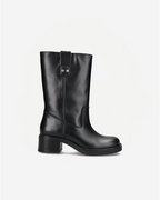 BIAMARY MID PULL ON BOOT SMOOTH LEATHER | Black