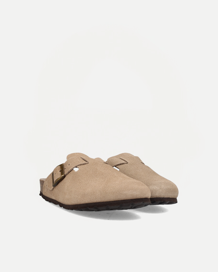 Clog Velour  | Taupe