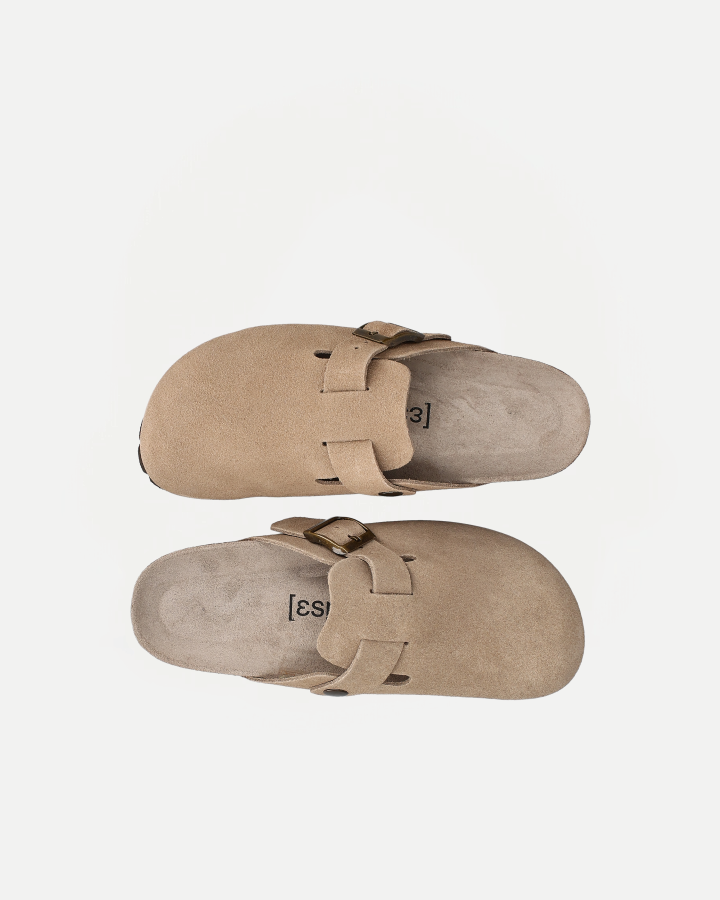 Clog Velour  | Taupe
