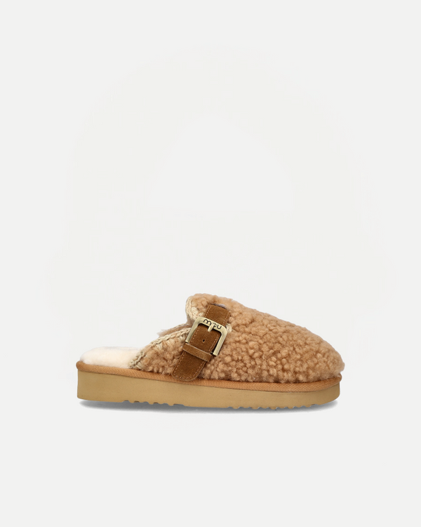 CURLY CLOG ESKIMO | Cognac