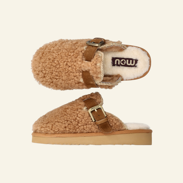 CURLY CLOG ESKIMO | Cognac
