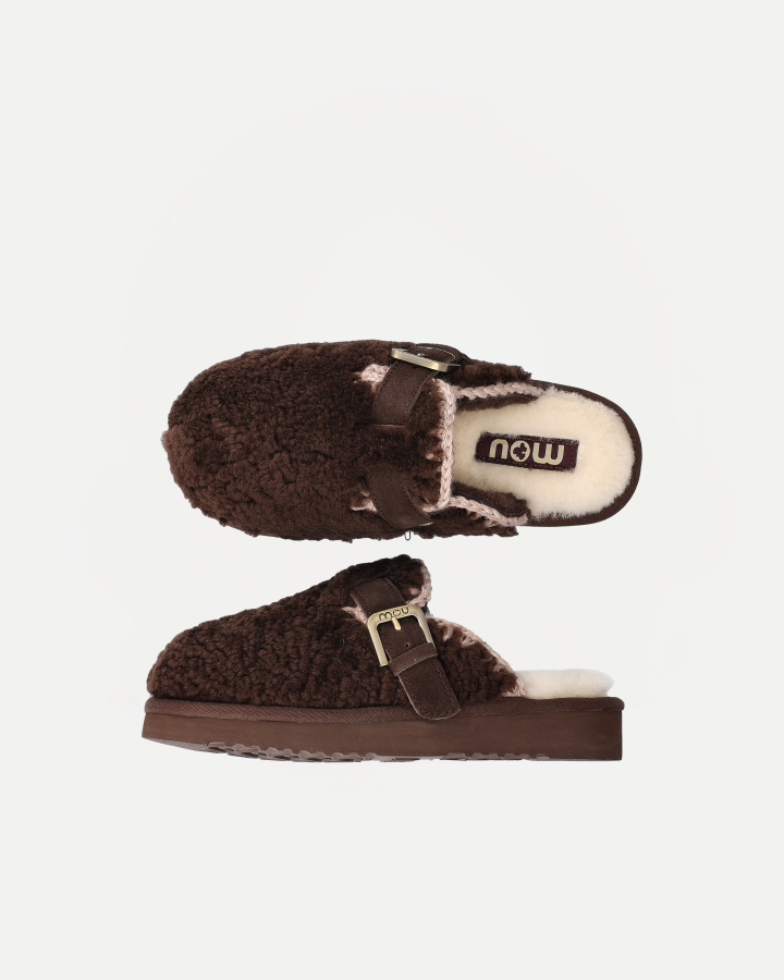 CURLY CLOG ESKIMO | Mocha