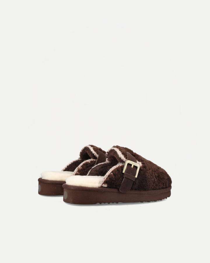 CURLY CLOG ESKIMO | Mocha