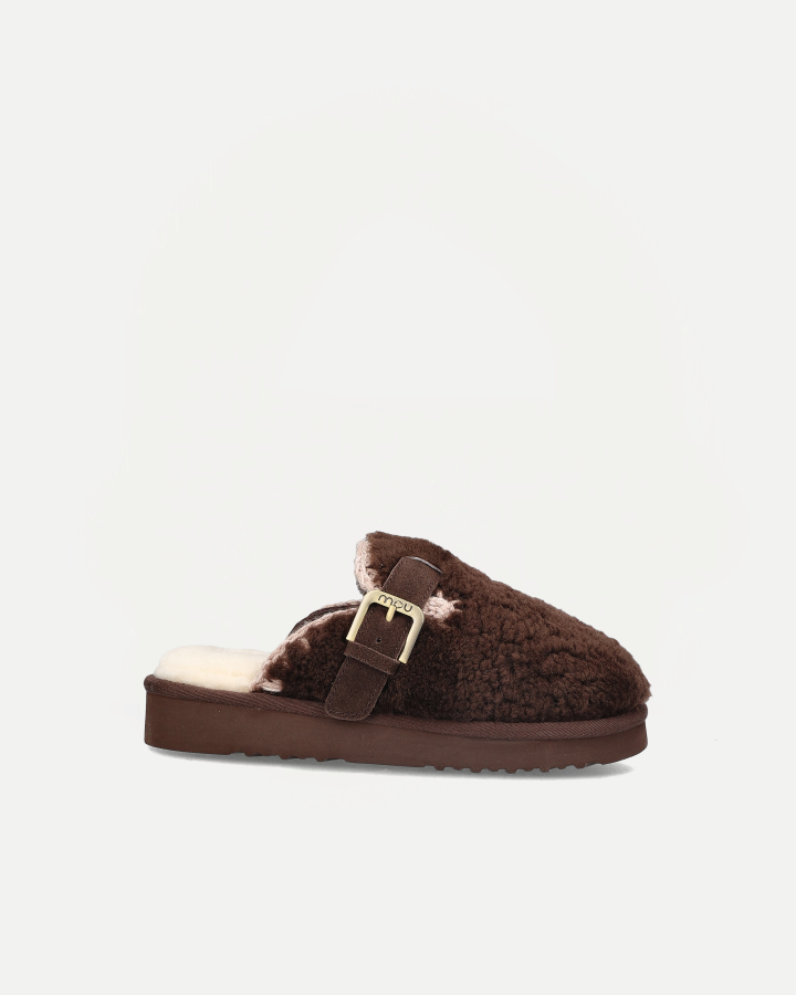 CURLY CLOG ESKIMO | Mocha