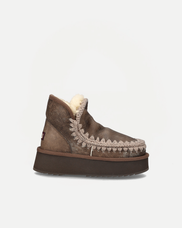 MINI ESKIMO PLATFORM BOOT | Vintage Dark Brown