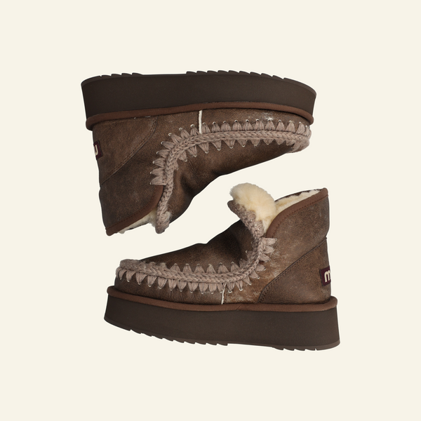 MINI ESKIMO PLATFORM BOOT | Vintage Dark Brown