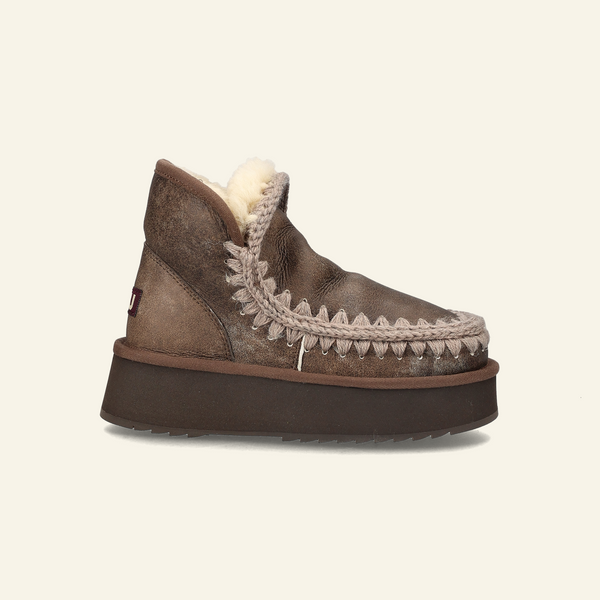MINI ESKIMO PLATFORM BOOT | Vintage Dark Brown