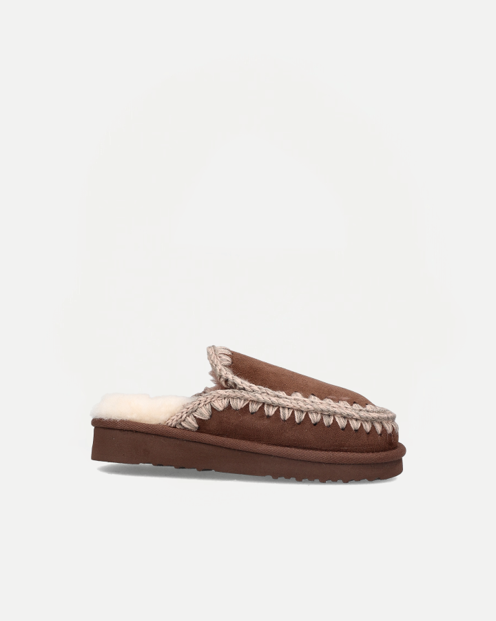 ESKIMO SLIPPER SUEDE | Brown Pepper