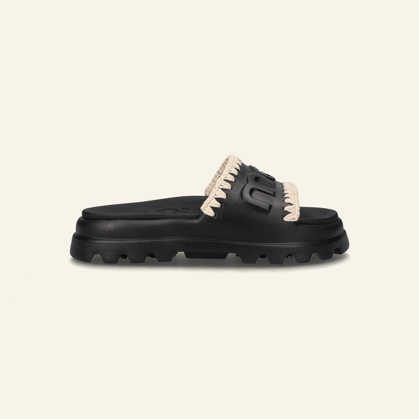 EVA ONE-PIECE SLIDE | Black/White