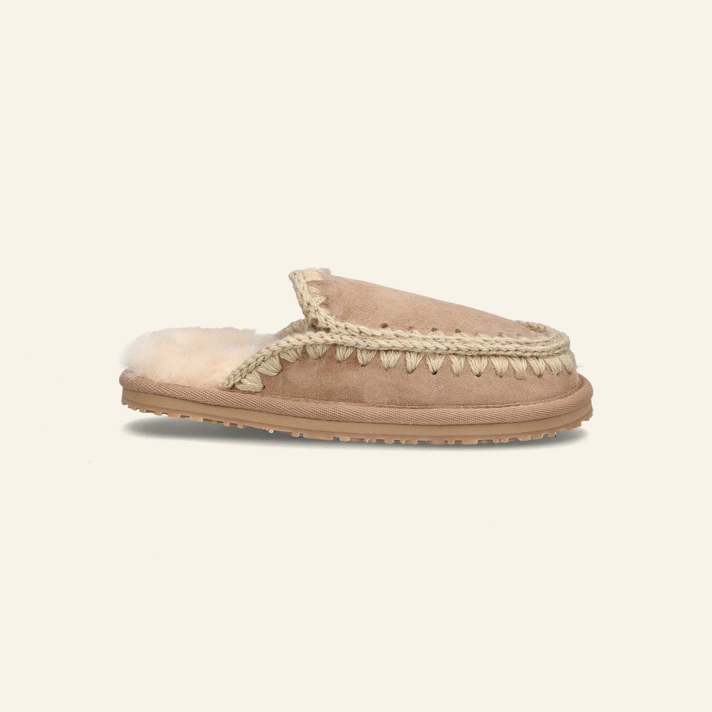 MOU | FULL SLIPPER ESKIMO STITCH | Camel – THE WANTS SHOES