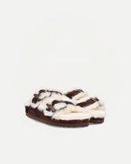 FURRY SANDAL REAL SHEEPSKIN | Chocolate