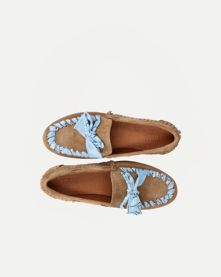 DALMA MOCCASIN | CUOIO/ AZUL