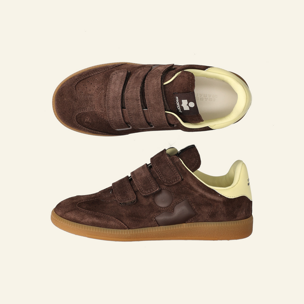 BETH SNEAKER | Chocolate/ Light Yellow