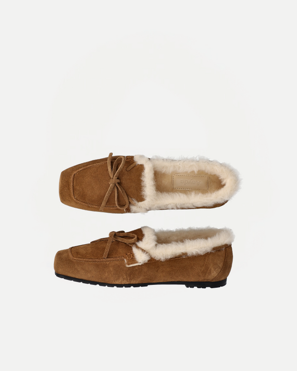 JASPER | Cow Suede Leather Tobacco
