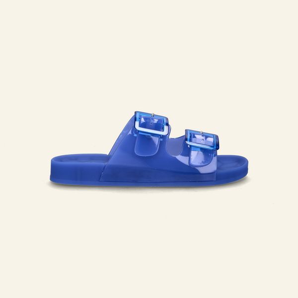 Jelly Sandal 2 Buckles | Gentian Blue