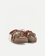 LACED UP SABOT SHEEPSKIN | Taupe