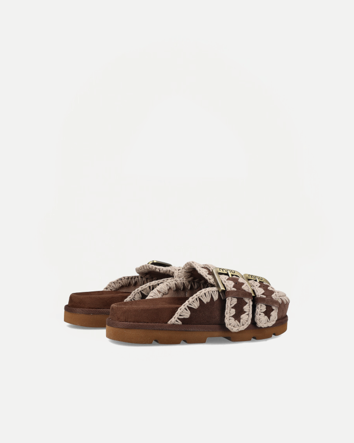 LOW BIO SABOT TWO-BUCKLES | Deep Brown
