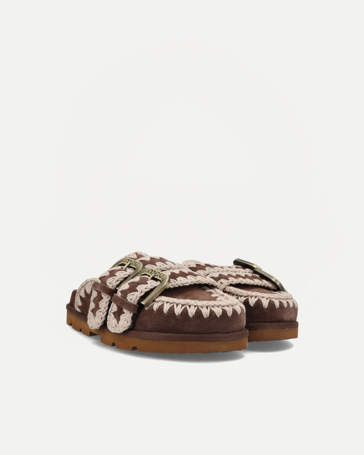LOW BIO SABOT TWO-BUCKLES | Deep Brown