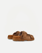 LOW BIO SANDAL TWO-BUCKLES MONOCHROME | Cognac
