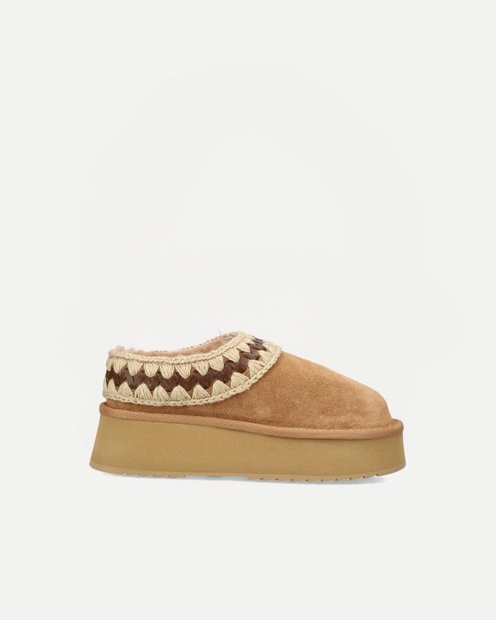 PLATFORM CLOG SUEDE LEATHER | Savana